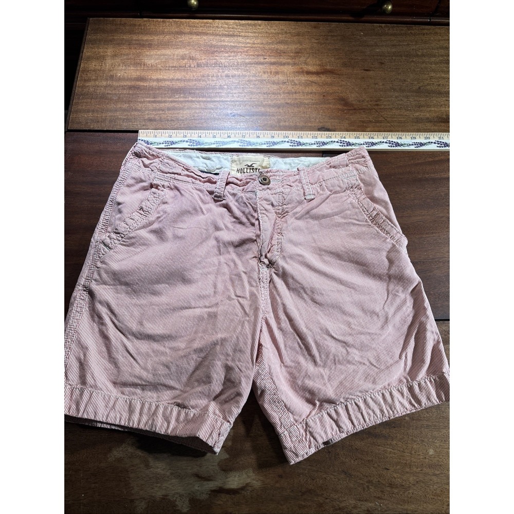 Hollister‎ Red Stripe Shorts Size Men's 30 Button Fly. Retro, Y2K